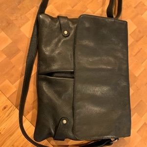 Beautiful RPS black leather crossbody bag